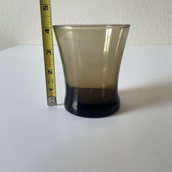 Anchor Hocking Linden Whiskey Rocks Glasses Smoke Brown Tumblers Old Fashion Set - Picture 9 of 10